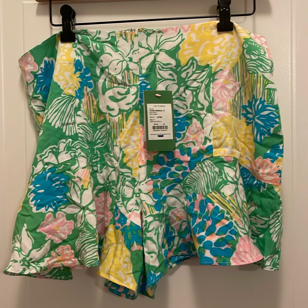 Lilly Pulitzer hibiscus stroll jasmine skort Folly New with Tags